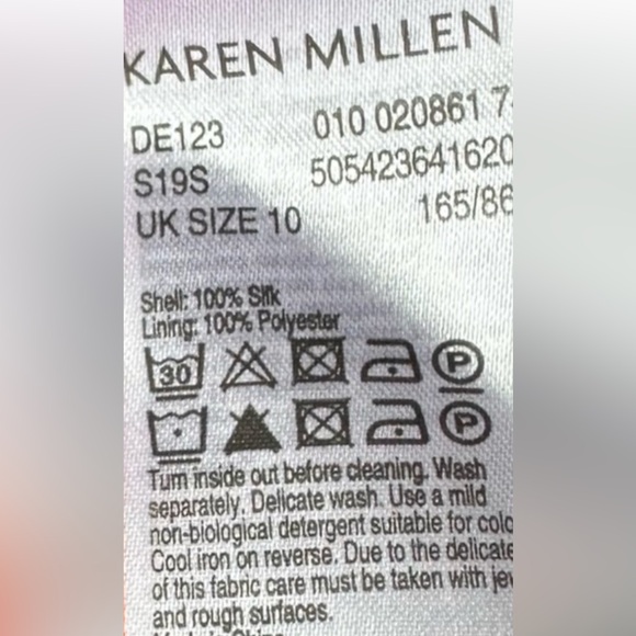 Karen Millen 100% Silk Floral Wrap Dress NWT - Picture 13 of 13